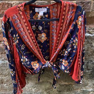 Band of Gypsies Wrap Top Short Set